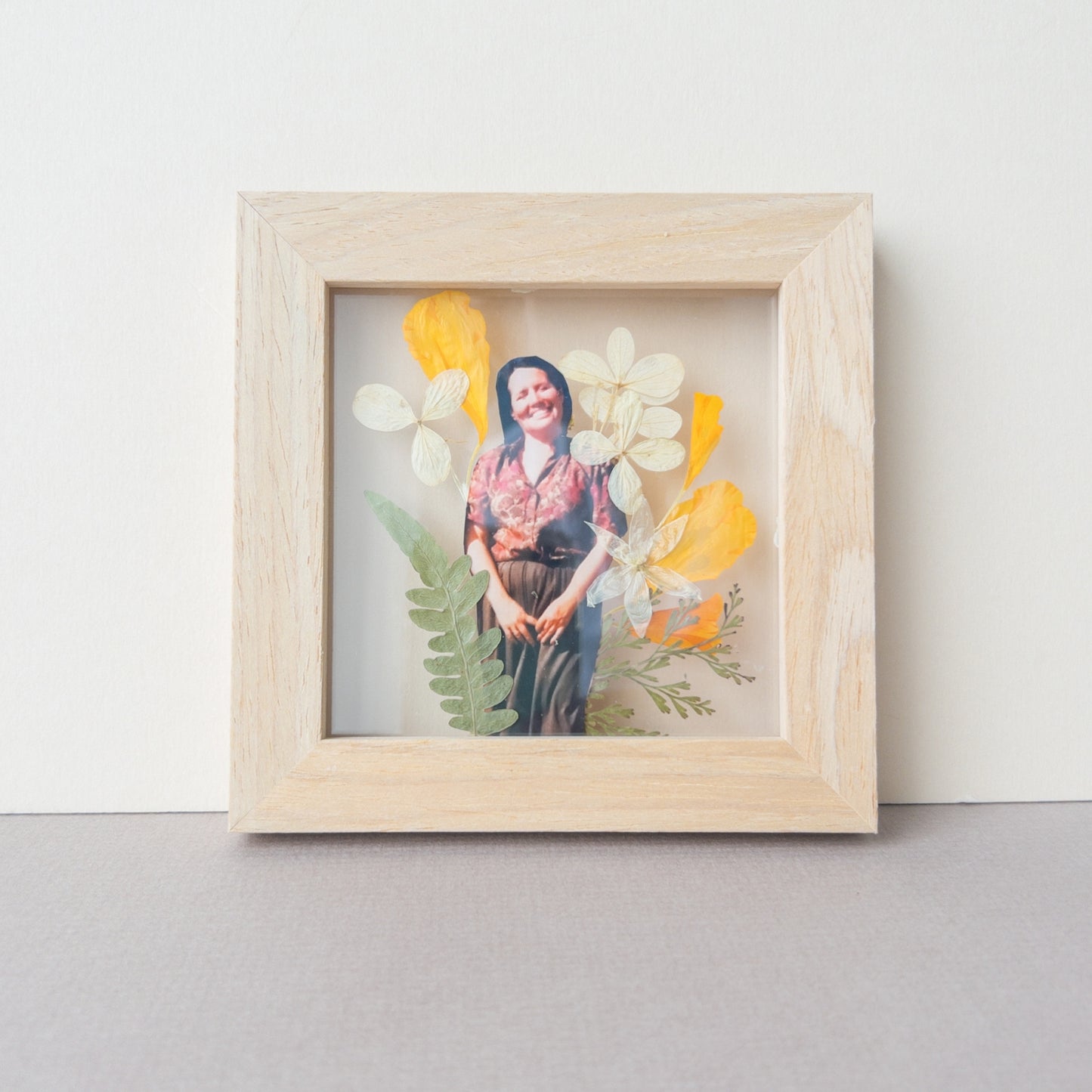 Pressed Flower Remembrance Portrait
