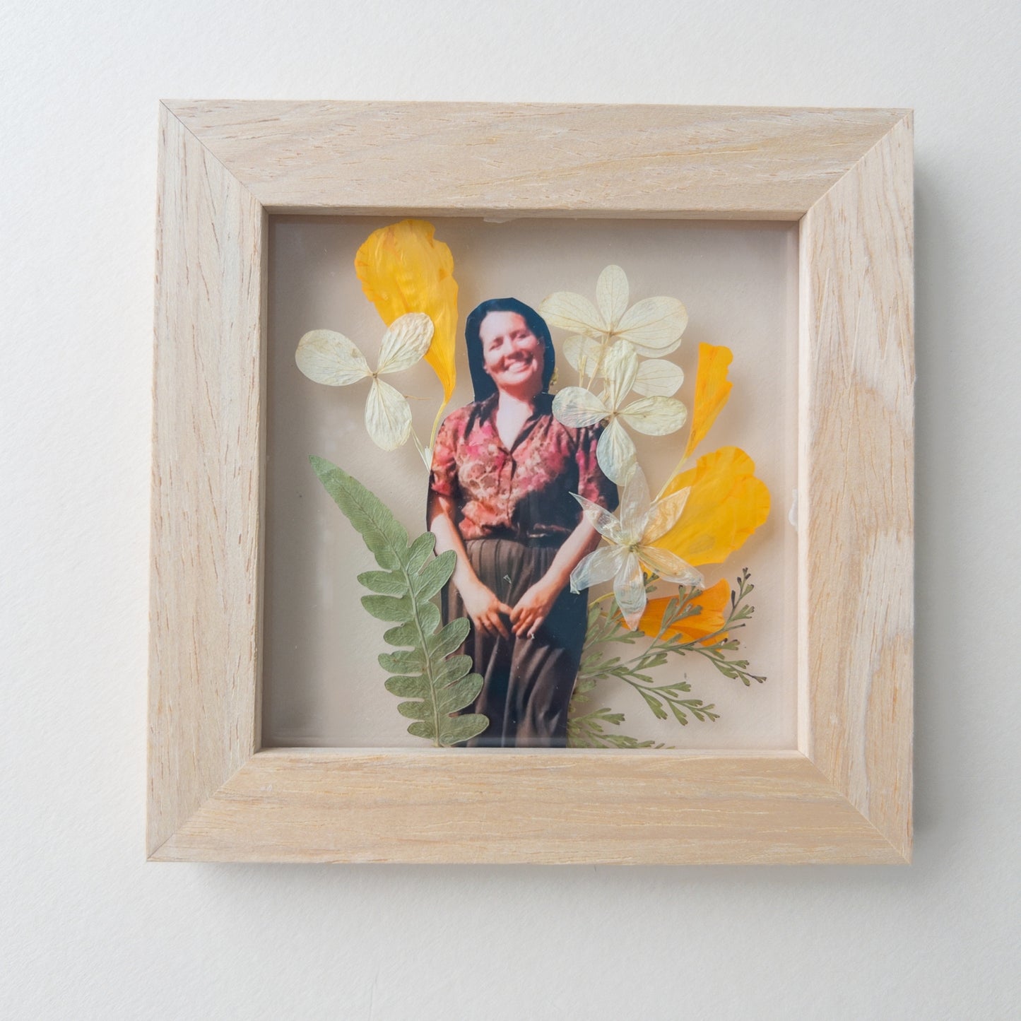 Pressed Flower Remembrance Portrait
