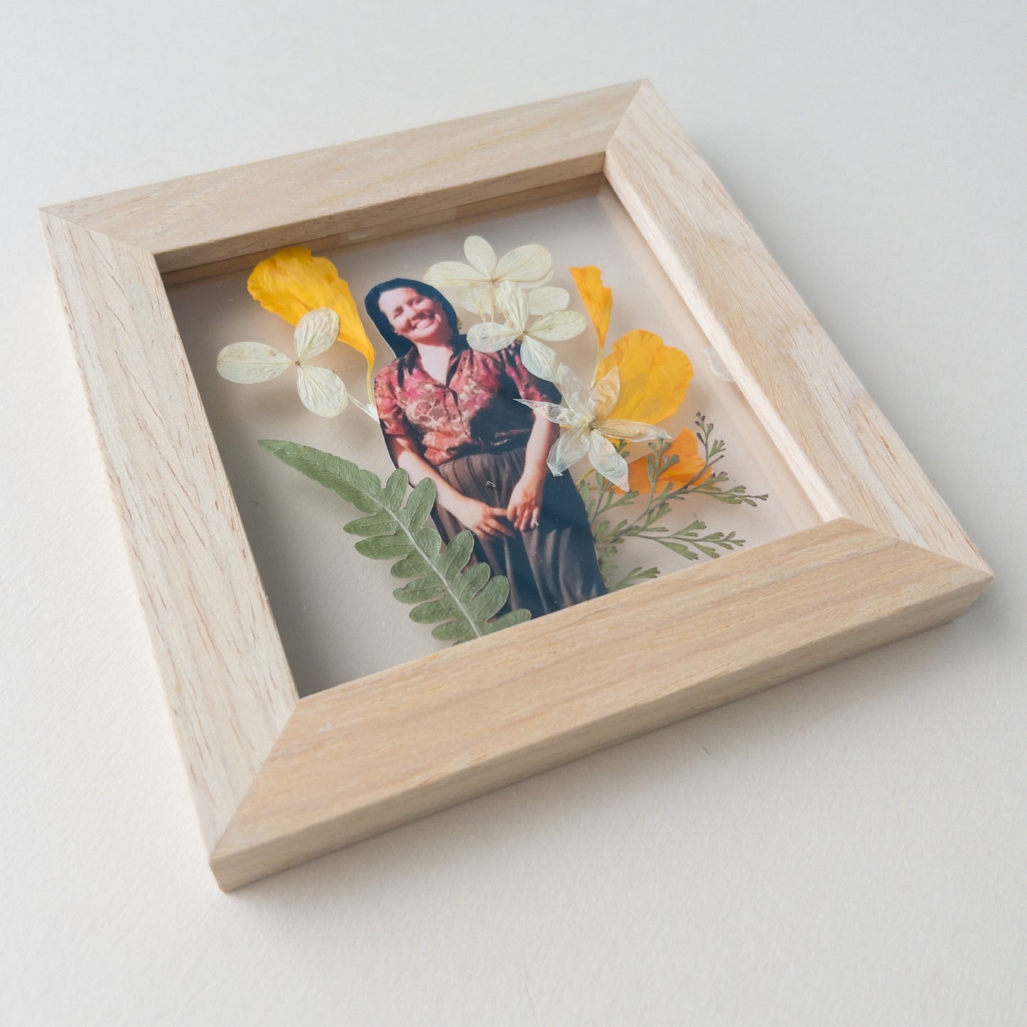 Pressed Flower Remembrance Portrait