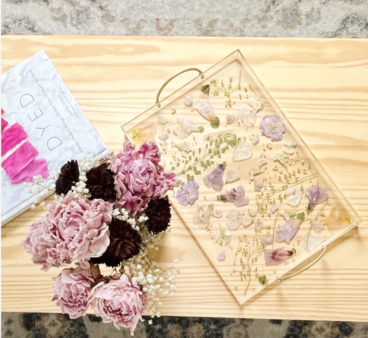 Custom Pressed Flower Resin Tray